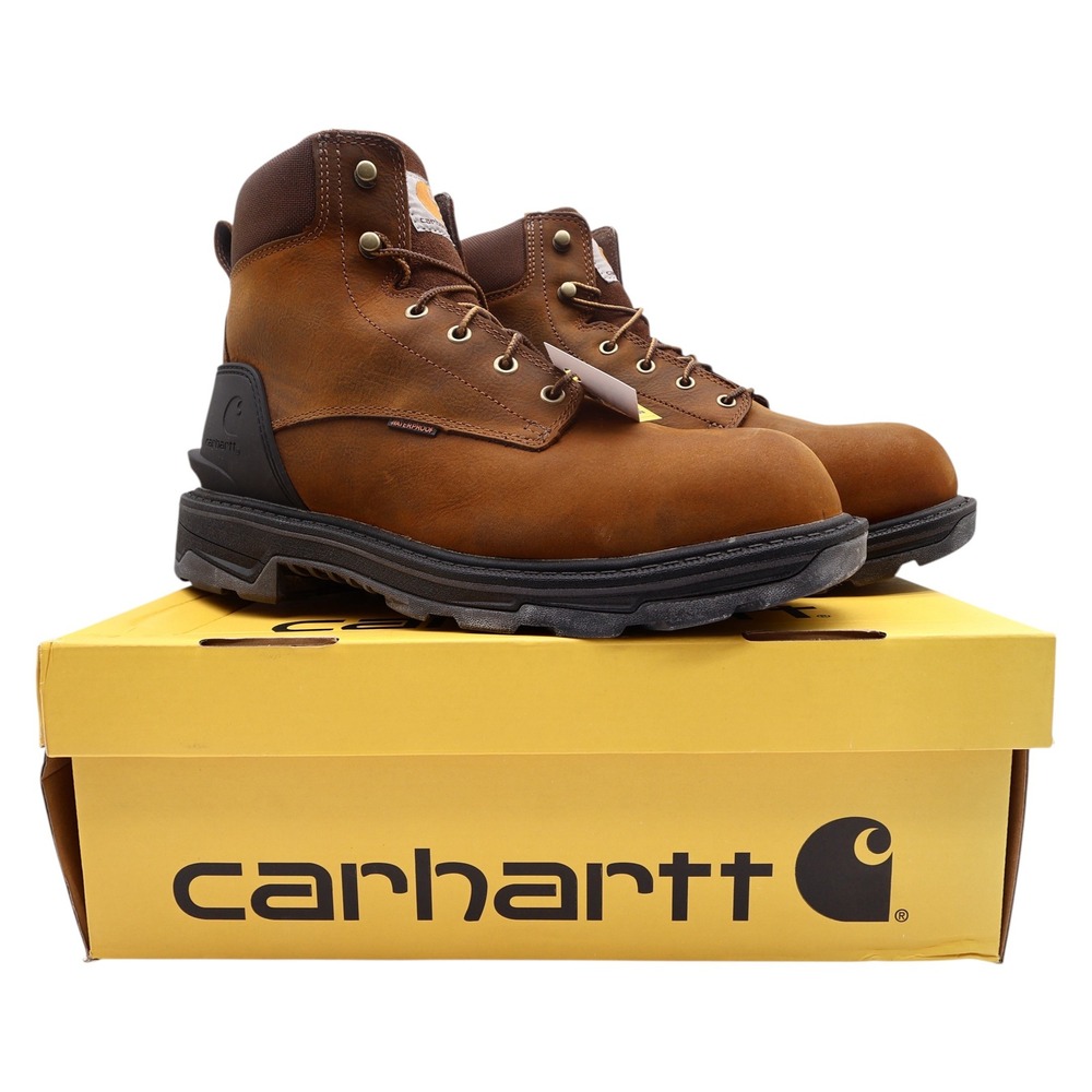 Carhartt Ironwood Work Boot Mens 10W Brown Alloy Toe Waterproof Leather NEW